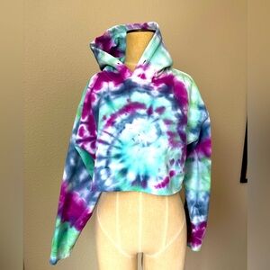 Tie-dye Crop Hoodie